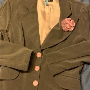 Grey/Pink Pant Suit, Size 7